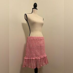 Pink Ruffled Mini Skirt - Perfect for Spring